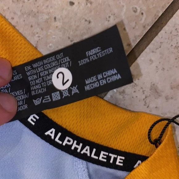 Men’s Alphalete Football Jersey, Light Blue, Small, NWT - Picture 4 of 10